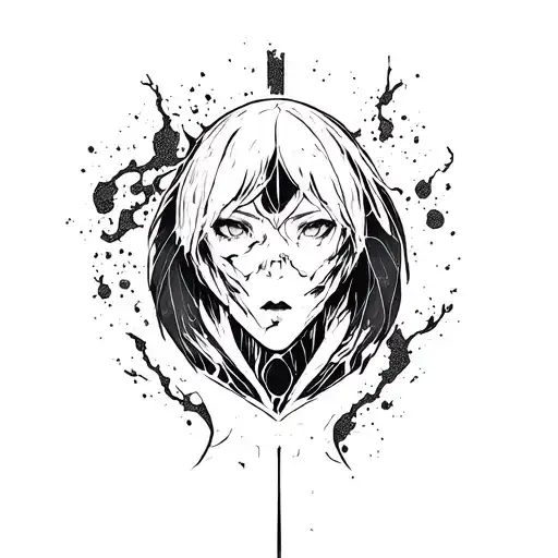 ghost in a shell tattoo design idea