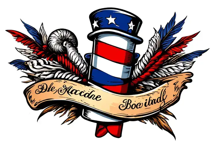 barber pole tattoo design idea