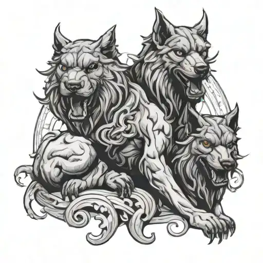 Cerberus tattoo design idea