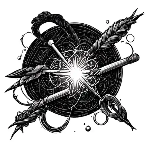 weaver creating complex patterns , alchemist making gold from common metals. does this with feelings tattoo design idea