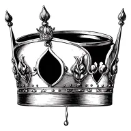 crown date tattoo design idea