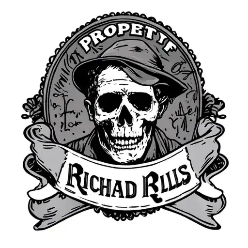 "Property of Richard Ellis" tramp stamp tattoo design idea
