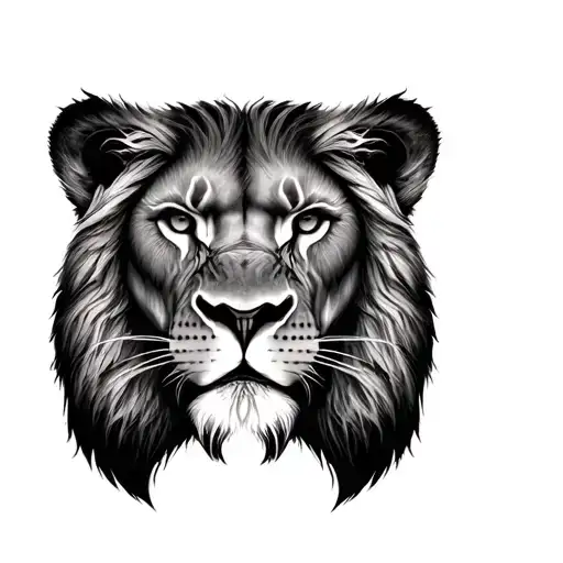 A medium-sized realistic tattoo design of a wounded lion's face, placed as a mirrored pair for both calves. The lion loo tattoo design idea