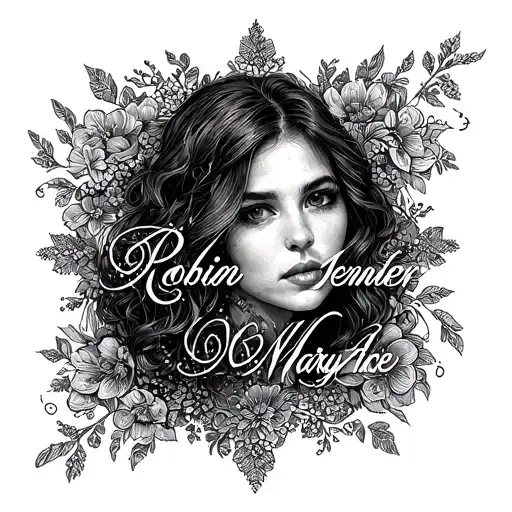 "Robin Jennifer MaryAlice" Braille tattoo design idea