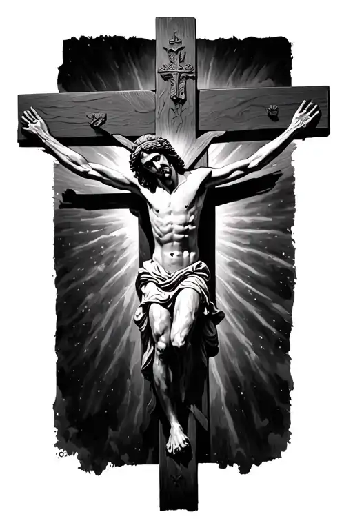 jesus christ crucifixion tattoo design idea