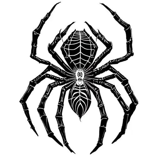 Spider with spider web knee cap  tattoo design idea