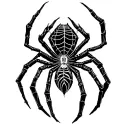 Spider with spider web knee cap  tattoo design idea