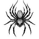Spider with spider web knee cap  tattoo design idea