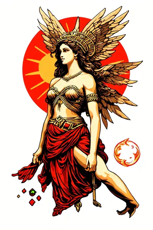 athena greek goddess tattoo design idea