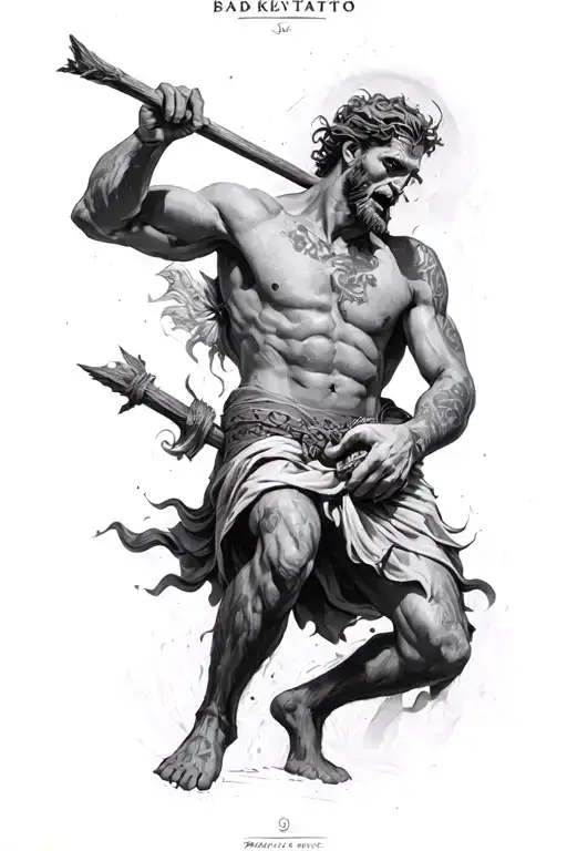 David decapitating goliath tattoo design idea