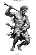 David decapitating goliath tattoo design idea
