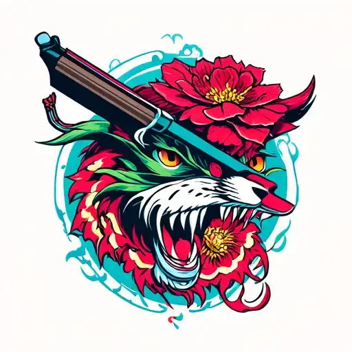 Hotline Miami tattoo design idea