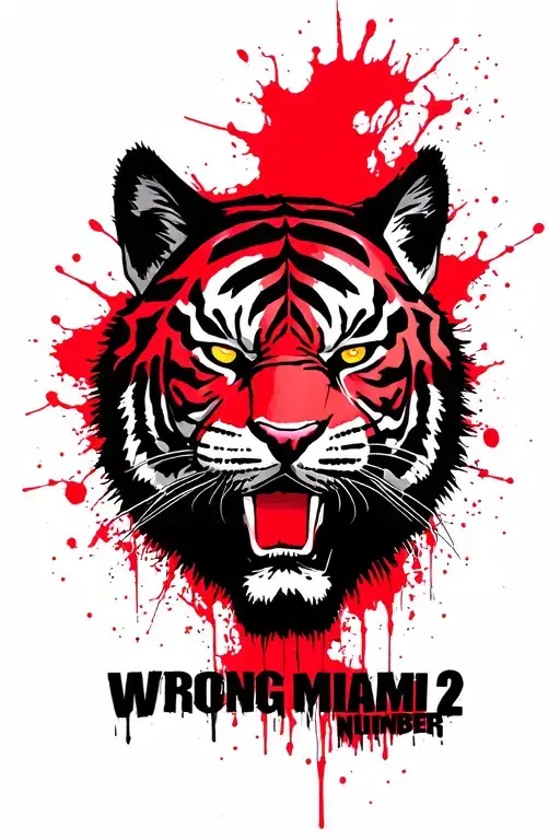 Tony's Mask (raging Tiger) From The Game Named "Hotline Miami 2: Wrong number" Tattoo tattoo design idea