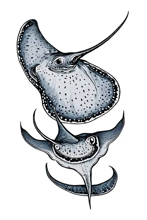 sting ray tattoo design idea