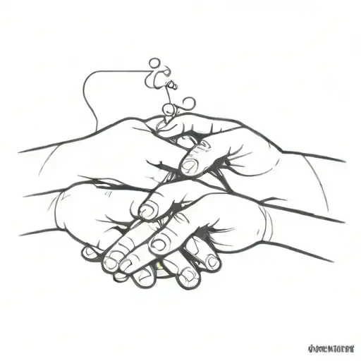 pinky promise intertwined with the numbers 224 incorporated tattoo design idea