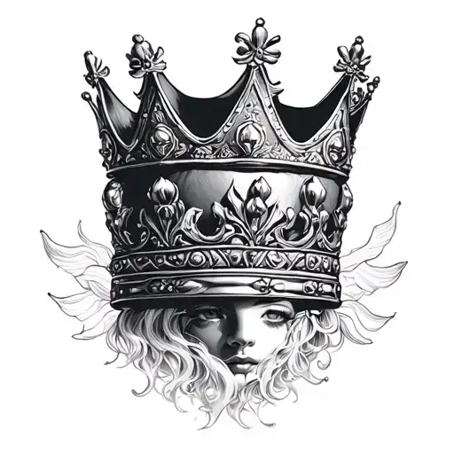 Queen crown of Latin Kings gang tatto tattoo design idea