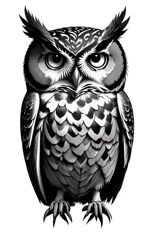 Owl tattoo design idea