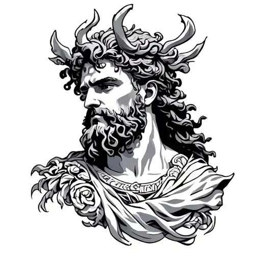 Erebus Greek god tattoo design idea