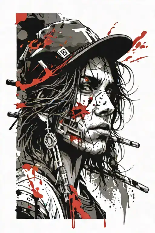 casey jones from tnmnt tattoo design idea