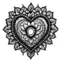 Heart Mandala tattoo design idea