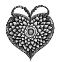 Heart Mandala tattoo design idea