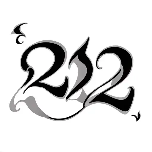 lucky number 22:22 tattoo design idea