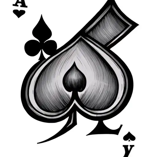 Bnwo, Q inside the Ace, Spade symbol tattoo design idea