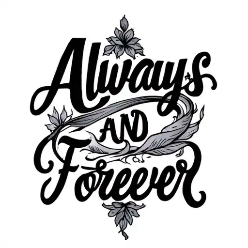 always and forever  tattoo design idea