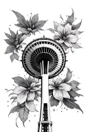 Seattle space needle tattoo design idea