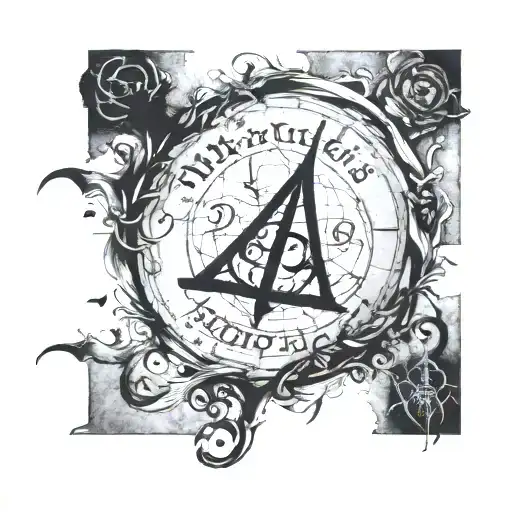 The marauder's map with eating disorder symbol tattoo design idea