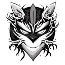 Anbu Mask tattoo design idea