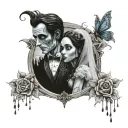 Emily and Victor, corpse bride tattoo design idea