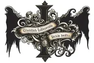 bible verse written tattoo design idea