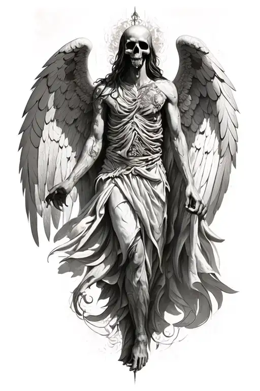 azrael angel of death tattoo design idea