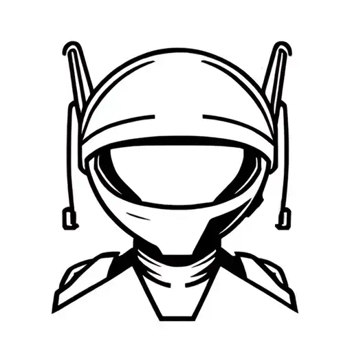 marvin the Martian with raider emblem on helmet tattoo design idea