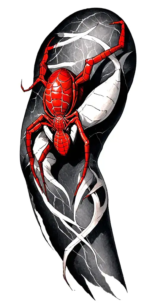 Giglio del Spider Rosso on Right arm tattoo design idea