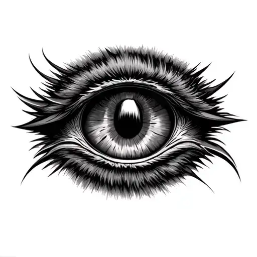 Night Hawk eyes fused tattoo design idea