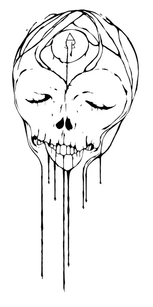 Motionless in White, Bad Omens, Sleep Token inspired depiction of resilience, death of self and mental strength tattoo design idea