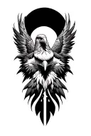 traditional eagle tattoo design idea