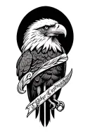 traditional eagle tattoo design idea