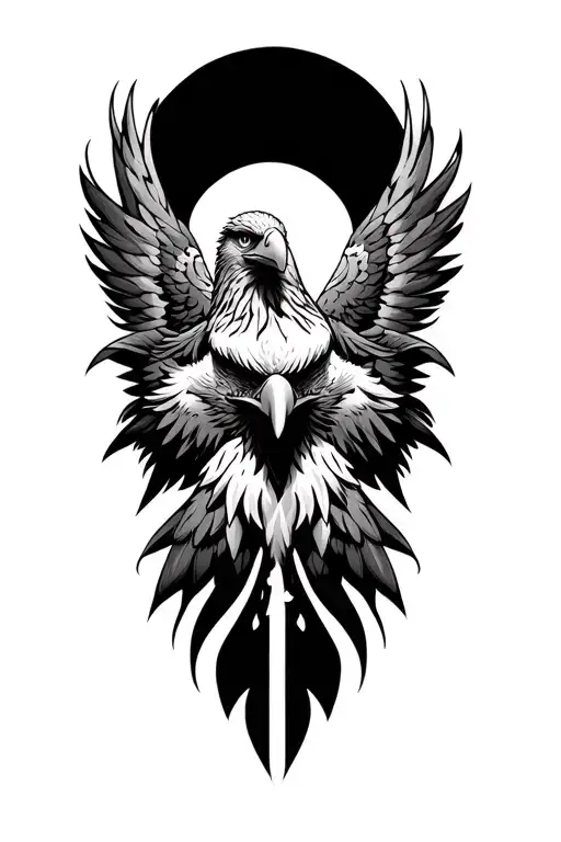 traditional eagle tattoo design idea