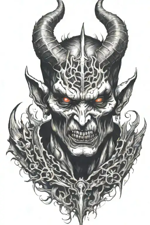 demon prince tattoo design idea