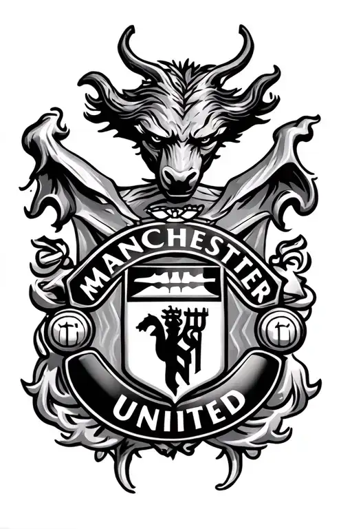 Manchester United devil tattoo design idea