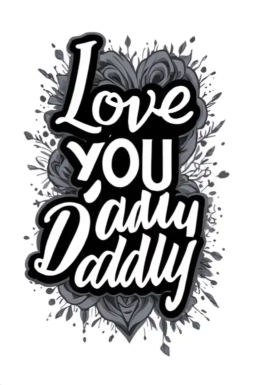 "I love you daddy" father son tattoo design idea