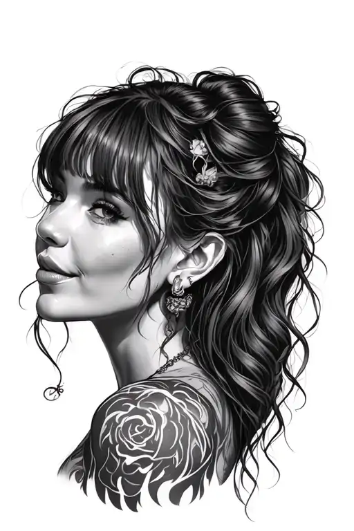 lesbian girl horny tattoo design idea