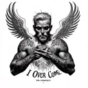 I will over come challenges bordering on the impossible men tattoo tattoo design idea