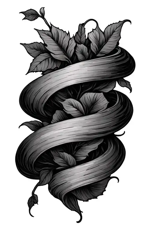 vines wrapping tattoo design idea