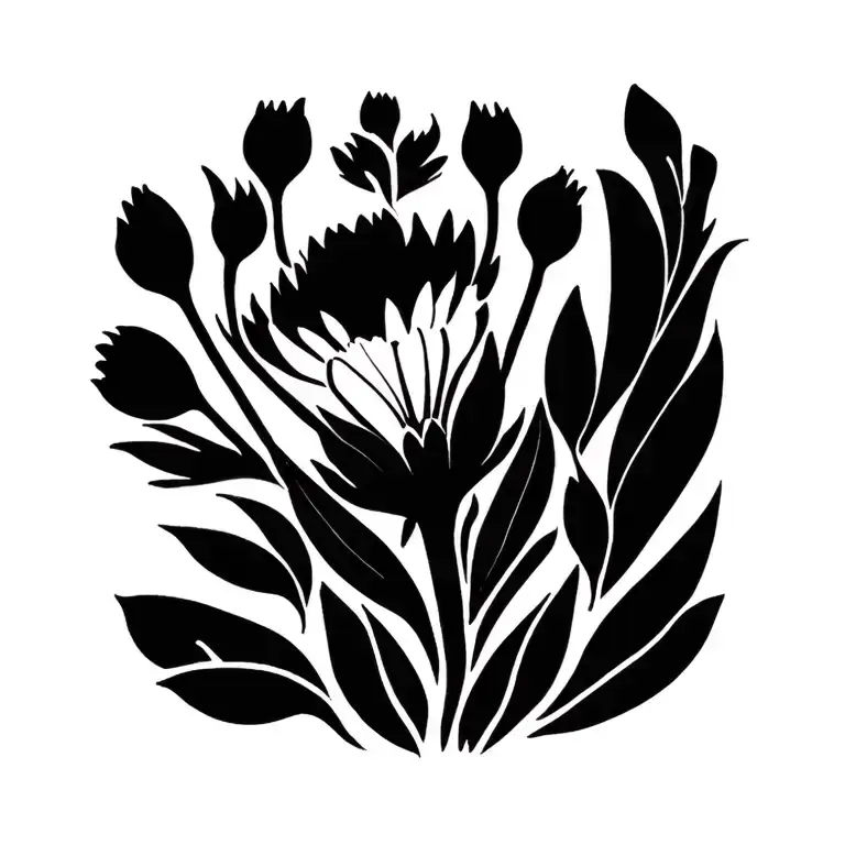 Cornflower tattoo design idea