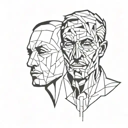 man is not two-faced tattoo design idea