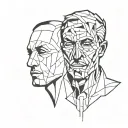 man is not two-faced tattoo design idea